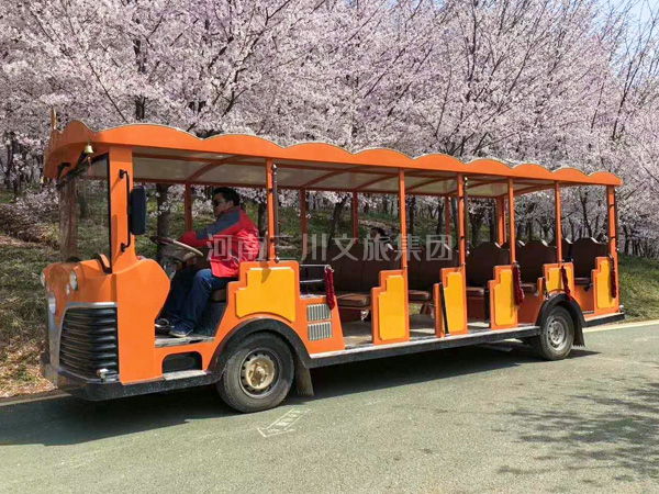 仿古叮叮燃油观光车,燃油观光车,景区观光车厂家