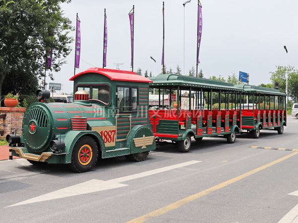 大型军旅无轨观光火车,军旅无轨观光火车,旅游无轨观光火车厂家